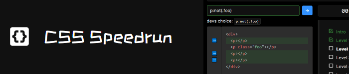 CSS Speedrun, un petit jeu pour tester vos connaissances en CSS