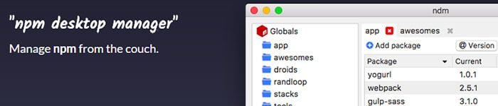 Gérez vos paquets NPM avec NPM Desktop Manager (ndm)