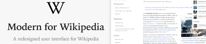Une extension pour moderniser l'interface de Wikipedia