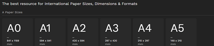 Toutes les normes de tailles et formats de papier avec Papersizes Toutes les normes de tailles et formats de papier avec Papersizes