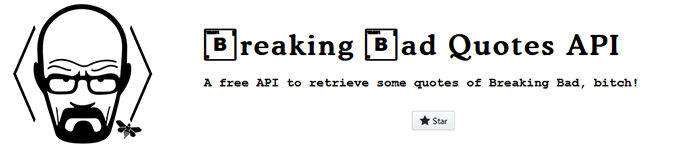 Création d'un mini site pour l'API Breaking Bad Quotes ! Création d'un mini site pour l'API Breaking Bad Quotes !