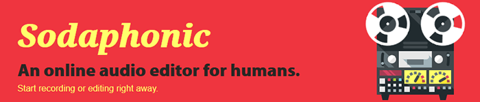 Sodaphonic, un éditeur de fichiers audio en ligne