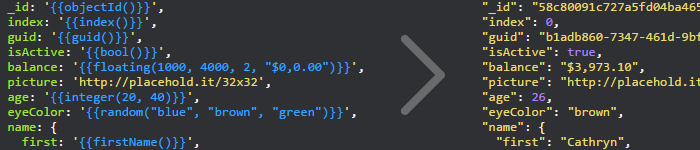 Générer un JSON contenant des jeux d'essais réalistes