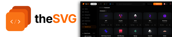 TheSVG : une collection de 5 600 icônes SVG de marques