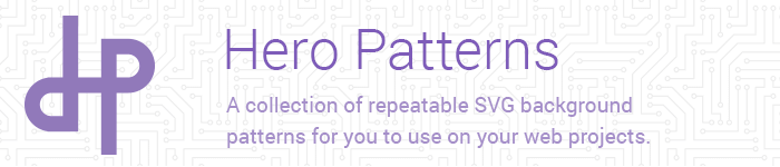 Des backgrounds SVG personnalisables avec Hero Patterns