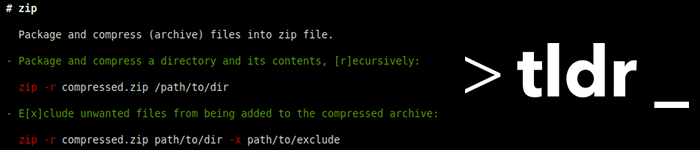 TLDR, une alternative aux pages man de Linux