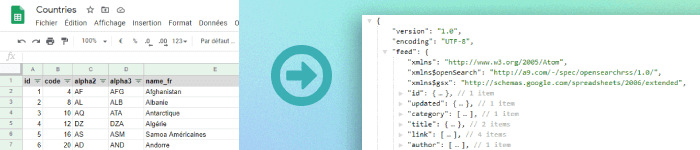 Exporter un fichier Google Sheet en JSON