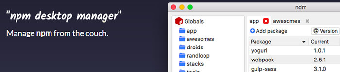 Gérez vos paquets NPM avec NPM Desktop Manager (ndm)