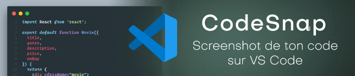Une extension VS Code pour faire des screenshots de votre code