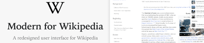 Une extension pour moderniser l'interface de Wikipedia