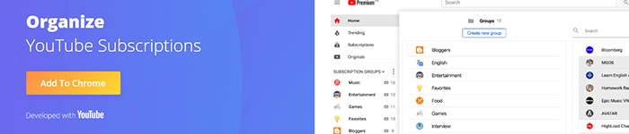 Regrouper les abonnements Youtube avec l'extension PocketTube