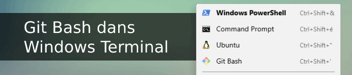 Ajouter Git Bash dans Windows Terminal