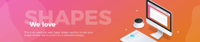 Créer un beau séparateur de section en SVG avec Shape Divider