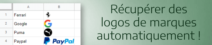 Récupérer le logo des marques ou entreprises automatiquement dans Google Sheets